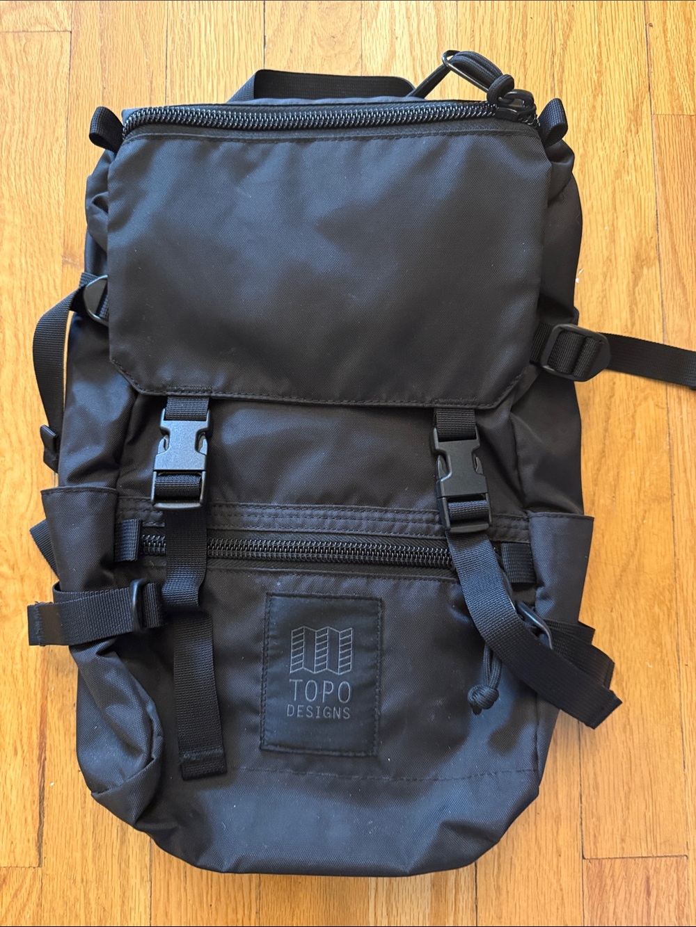 Topo Designs Small Black Nylon Field Pack Backpack like new condition